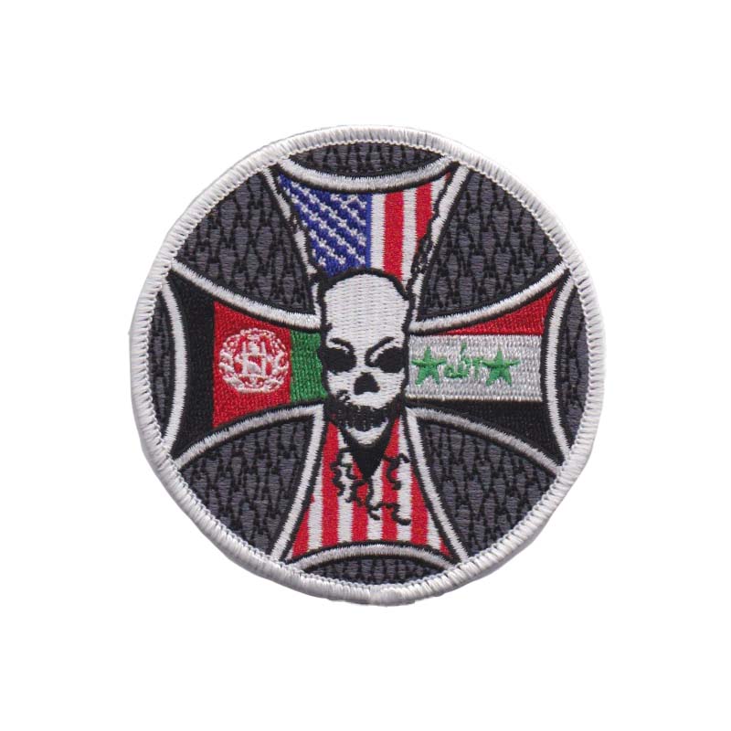 Unknown - Iron Cross with Skull, US, Iraq and Afghan Flag