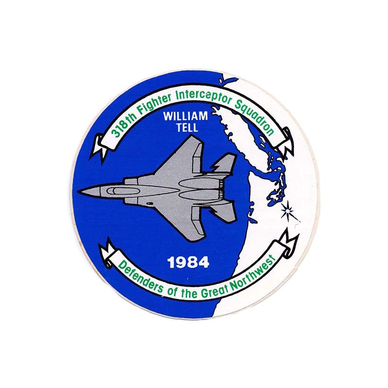Sticker - US Air Force 0318th Fighter-Interceptor Squadron WILLIAM TELL 1984